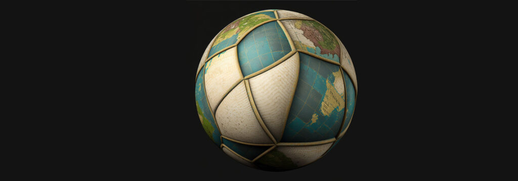 Countries where freshbet is available, the globe in a style of soccer ball